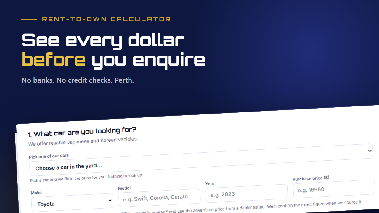 Toybrids Rent-to-Own Car Payment Calculator Makes It Easy