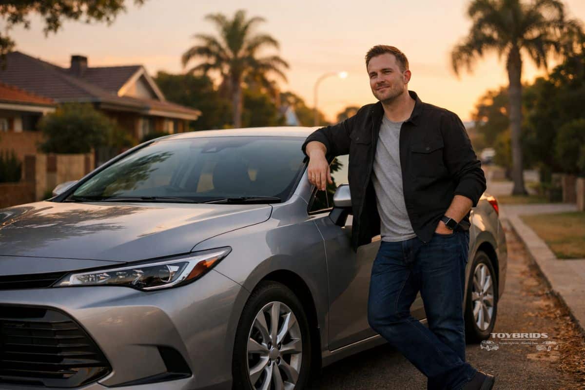 Toyota hybrid and rideshare driver in Perth representing stable rent-to-own programs for rideshare drivers
